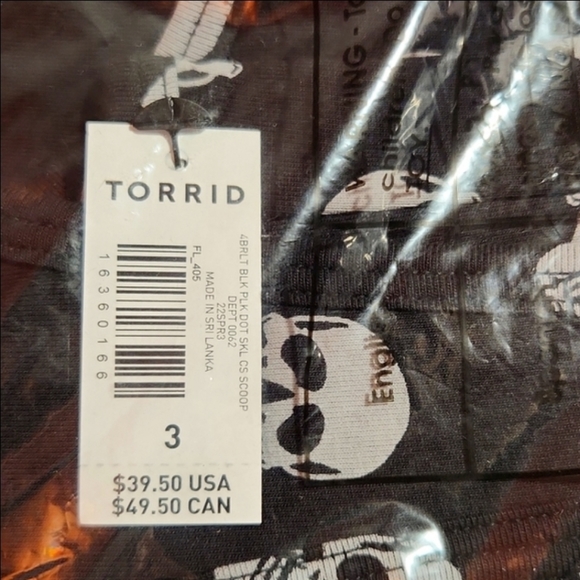 ❤️NWT VINTAGE TORRID BRA SKULL PRINT HALLOWEEN BRALETTE WIRELESS - PLUS SIZE - Picture 13 of 13